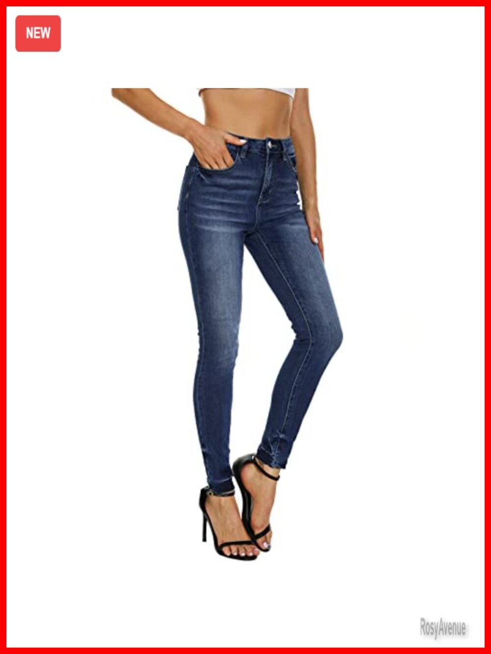 High Waisted Skinny Jeans Stretch Distressed Butt Lifting Denim Pants